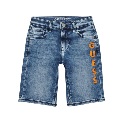 Guess DENIM SHORT Jean - Livraison Gratuite | Spartoo ! - Vêtements Shorts  / Bermudas Enfant 35,00 €