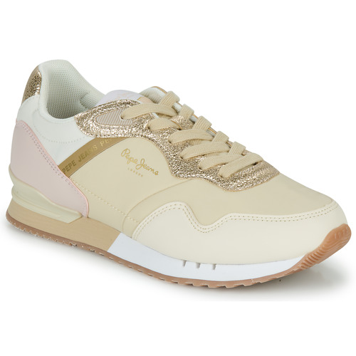 Chaussures Femme Baskets basses Pepe jeans Styling LONDON W ALBAL Beige / doré