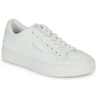 Chaussures Femme Baskets basses Pepe jeans track ADAMS MATCH Blanc