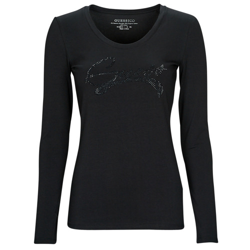 Vêtements Femme Guess this noelle сумка Guess this LS SN ADELINA TEE Noir