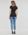 Vêtements Femme T-shirts manches courtes Guess wallet SS CN ALVA TEE Noir