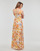 Vêtements Femme Robes longues Porte-clefs Guess SL GILDA LONG DRESS Multicolore