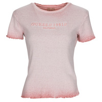 Vêtements Femme T-shirts manches courtes Guess SS CN EDURNE TEE Rose
