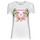 Vêtements Femme T-shirts manches courtes Cena Guess SS CN TRIANGLE FLOWERS TEE Blanc
