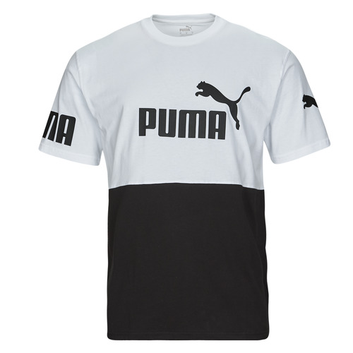 Vêtements Homme T-shirts manches courtes Puma media PUMA media POWER COLORBLOCK Noir / Blanc