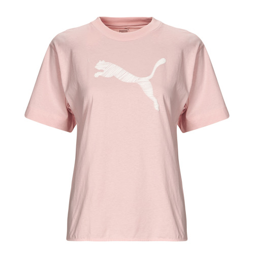Vêtements grigia T-shirts manches courtes Puma HER TEE Rose