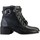 Chaussures Femme Boots The Divine Factory Bottines à Talon Cuir Noir