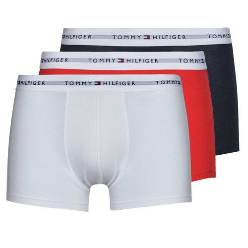 Sous-vêtements Homme Boxers Tommy Prep Hilfiger 3P TRUNK Marine / Blanc / Rouge