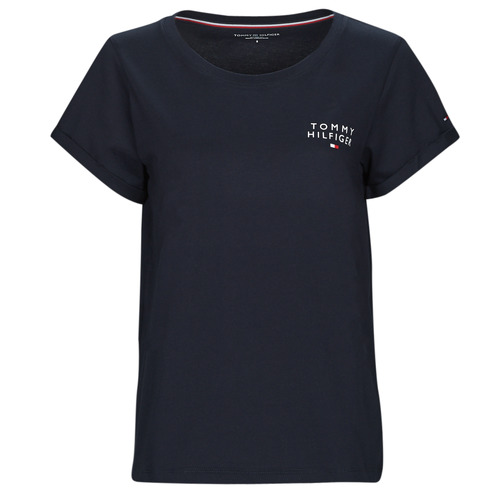 Vêtements Femme T-shirts manches courtes Tommy Hilfiger SHORT SLEEVE T-SHIRT SWEATER Marine