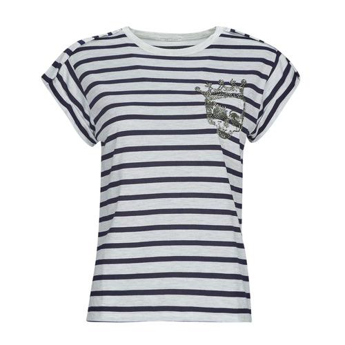 Vêtements Femme T-shirts manches courtes Ikks BW10185 Marine / Beige