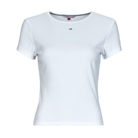 Vêtements Femme T-shirts manches courtes Tommy son Jeans TJW BBY ESSENTIAL RIB SS Blanc