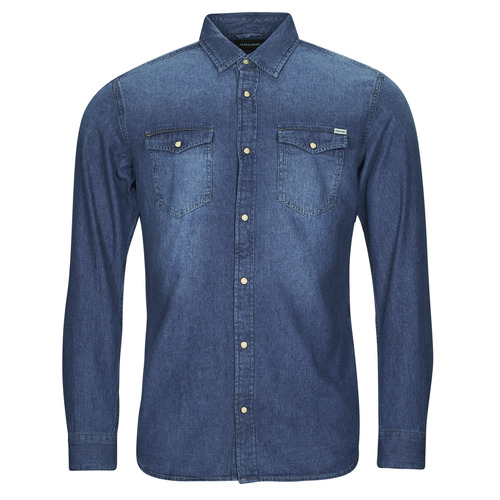 Vêtements Homme Chemises manches longues Le Temps des Cer JJESHERIDAN SHIRT L/S Bleu