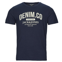 Vêtements Homme T-shirts manches courtes Jack & Jones JJEJEANS TEE SS O-NECK Marine
