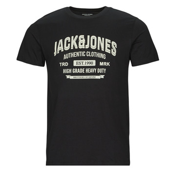 Vêtements Homme T-shirts manches courtes Jack & Jones JJEJEANS TEE SS O-NECK Noir
