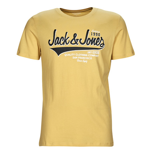 Vêtements Homme Long Sleeve Muscle Fit Satin Shirt Jack & Jones JJELOGO TEE SS O-NECK Jaune