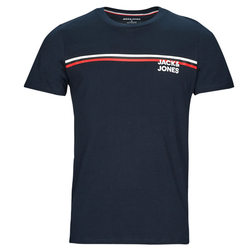 Vêtements Homme T-shirts PFN manches courtes Jack & Jones JJATLAS TEE SS CREW NECK Marine