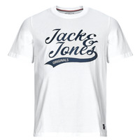 Vêtements Homme T-shirts manches courtes Jack & Jones JORTREVOR UPSCALE SS TEE CREW NECK Blanc