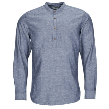 Vêtements Homme Chemises manches longues Jack & Jones JPRBLASUMMER HALF PLACKET SHIRT L/S Bleu