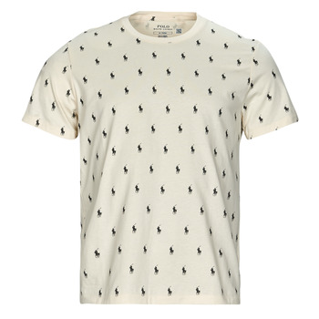 Vêtements Homme T-shirts manches courtes Polo Ralph Lauren SLEEPWEAR-S/S CREW-TOP Crème / Marine