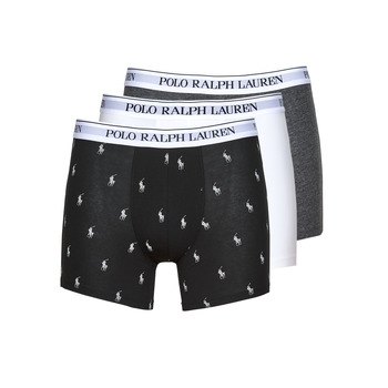 Sous-vêtements Homme Boxers Polo Ralph Lauren UNDERWEAR-BOXER BRIEF-3 PACK Noir / Blanc / Gris / Blanc