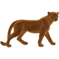 Douceur d intérieur Statuettes et figurines Item International Statuette de décoration en résine léopard Marron