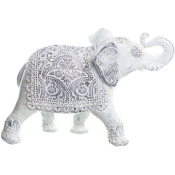 Maison & Déco Lampe En Verre Gris 41 Cm Ixia Statuette éléphant blanc de cérémonie Blanc