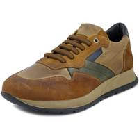 Chaussures Homme Baskets mode Exton Homme Chaussures, Sneaker, Cuir, Semelle Amovible - 730CU Marron