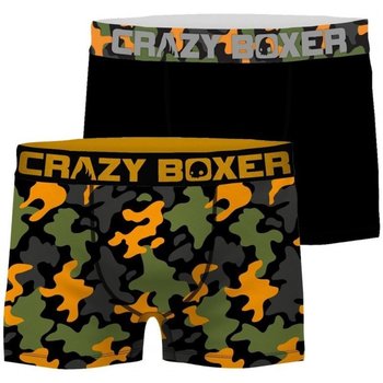 Sous-vêtements Homme Boxers Crazy Boxer CRAZYBOXER 2 Boxers Homme Bio BCBCX2 CAMO Oran Noir