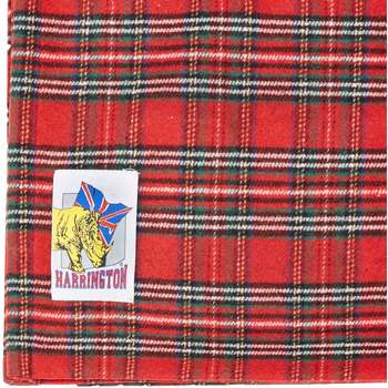 Harrington Couverture écossaise en laine rouge Rouge