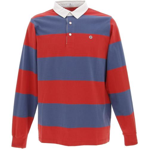 Vêtements Homme The Divine Facto Serge Blanco Polo jersey raye cobalt ml Rouge