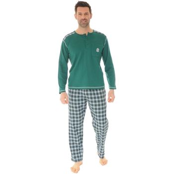 Vêtements Homme Pyjamas / Chemises de nuit Christian Cane PYJAMA LONG VERT SEYLAN VERT