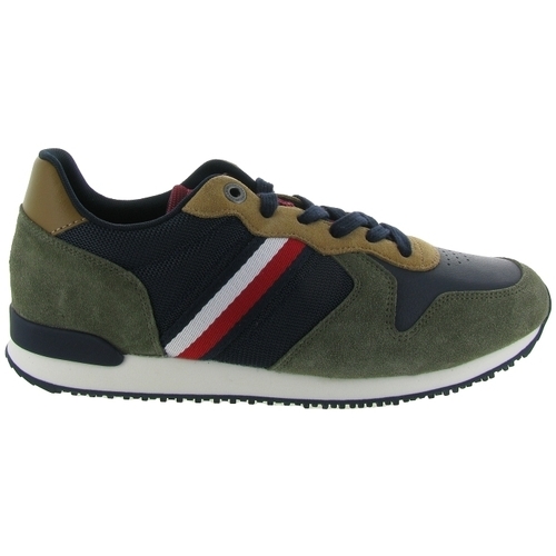 Chaussures Homme Baskets mode Tommy Hilfiger ICONIC RUNNER MIX Vert