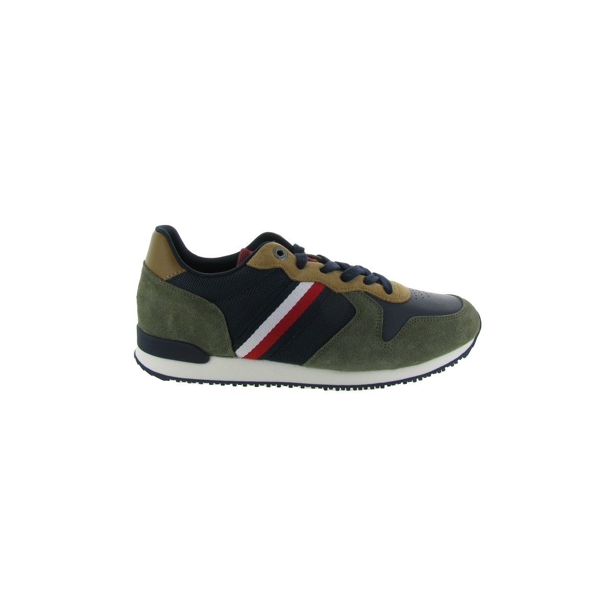 Chaussures Homme Baskets mode Tommy Hilfiger ICONIC RUNNER MIX Vert