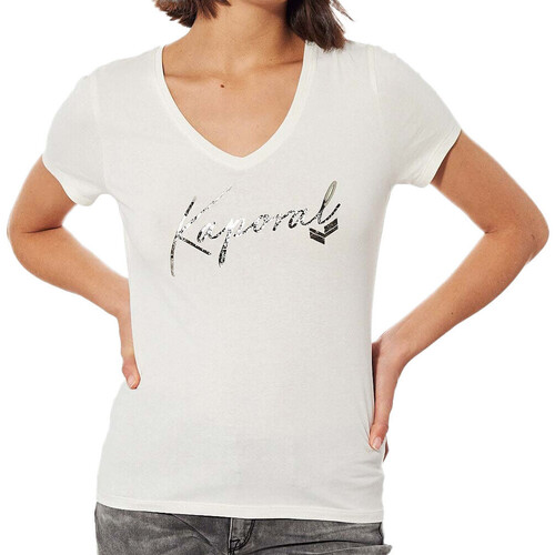 Vêtements Femme T-shirts manches courtes Kaporal FRANH22W11 Blanc