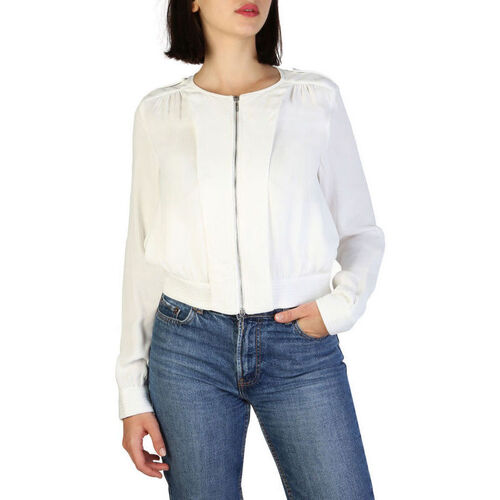 Vêtements Femme Armani Core ID Granatowy T-shirt ze srebrnym małym logo Armani jeans - 3y5b54_5nyfz Blanc