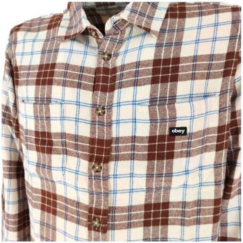 Obey Chemise Arnold Woven Homme Unbleached Multi Marron