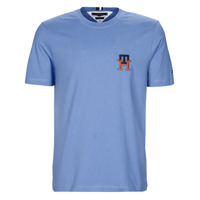 Vêtements Homme T-shirts manches courtes Tommy son Hilfiger ESSENTIAL MONOGRAM TEE Bleu ciel