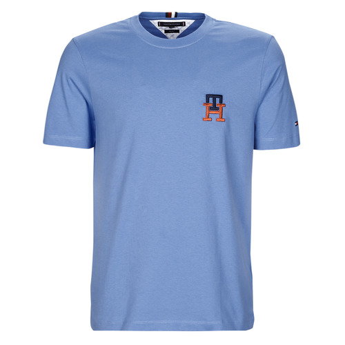 Vêtements Homme T-shirts manches courtes Tommy hymbr Hilfiger ESSENTIAL MONOGRAM TEE Bleu ciel