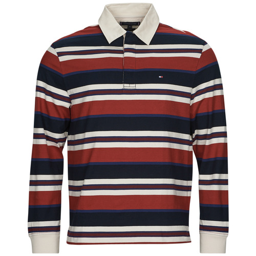 Vêtements Homme Polos manches longues Tommy Low Hilfiger NEW PREP STRIPE RUGBY Multicolore