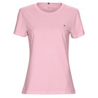 Vêtements Femme T-shirts manches courtes Tommy Hilfiger NEW CREW NECK TEE Rose