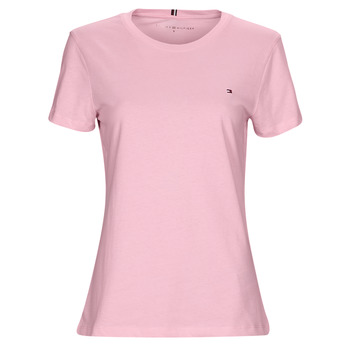 Vêtements Femme T-shirts manches courtes Tommy Hilfiger NEW CREW NECK TEE Rose