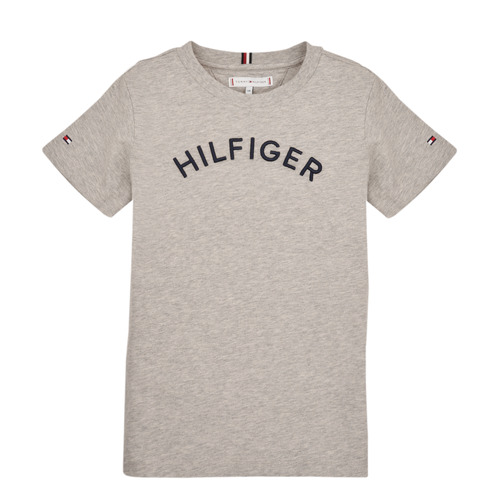 Vêtements Enfant T-shirts Teen manches courtes Tommy Hilfiger U HILFIGER ARCHED TEE Gris