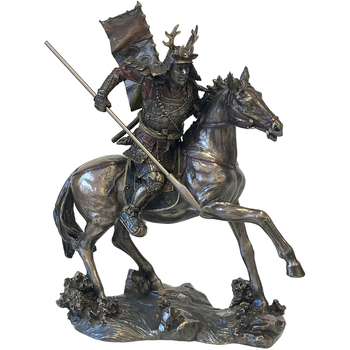 Maison & Déco Statuettes et figurines Parastone Statue samurai à cheval aspect bronze Doré