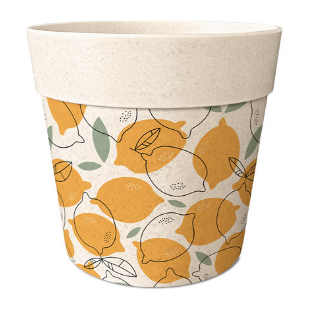 Maison & Déco Vases / caches pots d'intérieur Sud Trading Cache Pot Bambou citrons 6 cm Beige