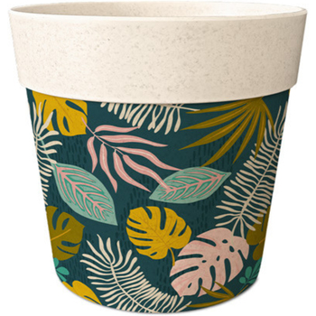 Maison & Déco Vases / caches pots d'intérieur Cadoons Cache-pot en bambou motif bambou 8 cm Beige