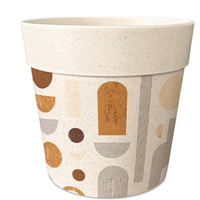 LA MODE RESPONSABLE Vases / caches pots d'intérieur Sud Trading Cache-pot en bambou motif graphique 8 cm Beige