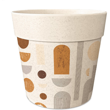 Maison & Déco Vases / caches pots d'intérieur Sud Trading Cache-pot en bambou motif graphique 8 cm Beige