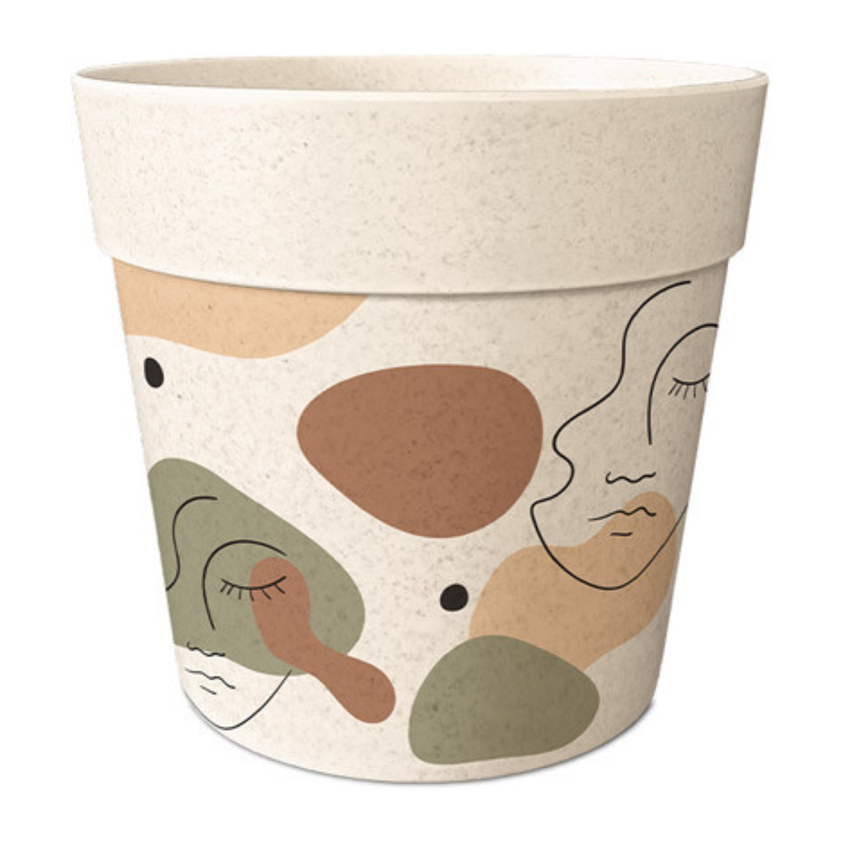Maison & Déco Vases / caches pots d'intérieur Sud Trading Cache-pot en bambou motif visages 8 cm Beige