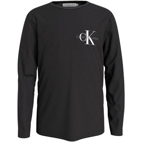 Vêtements Garçon T-shirts manches courtes Calvin Klein JEANS Ellesse  Noir