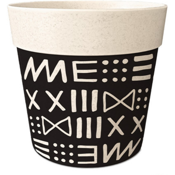 Maison & Déco Vases / caches pots d'intérieur Cadoons Cache pot en bambou ethnique 15.5 cm Beige